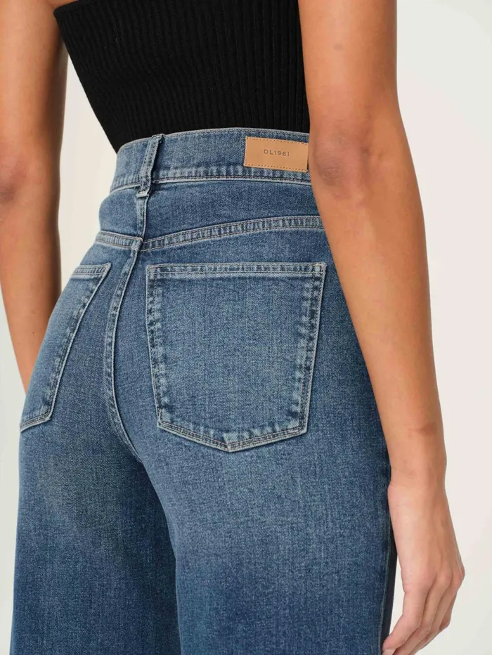 Women Hepburn Wide Leg High Rise Ankle Jeans DL1961 Wide
