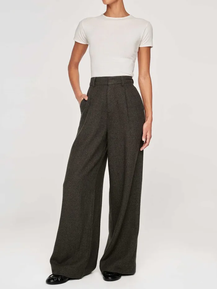 Women Hepburn Wide Leg High Rise Pleated 32034 DL1961 Wide