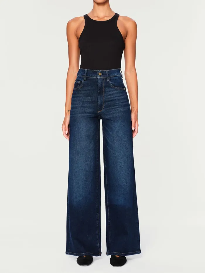 Women Hepburn Wide Leg High Rise Vintage 32034 Jeans DL1961 Tall