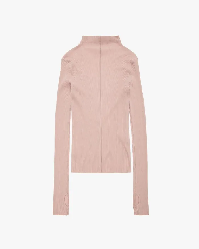 Women High Neck Rib Top Sorbet Helmut Lang Sweaters