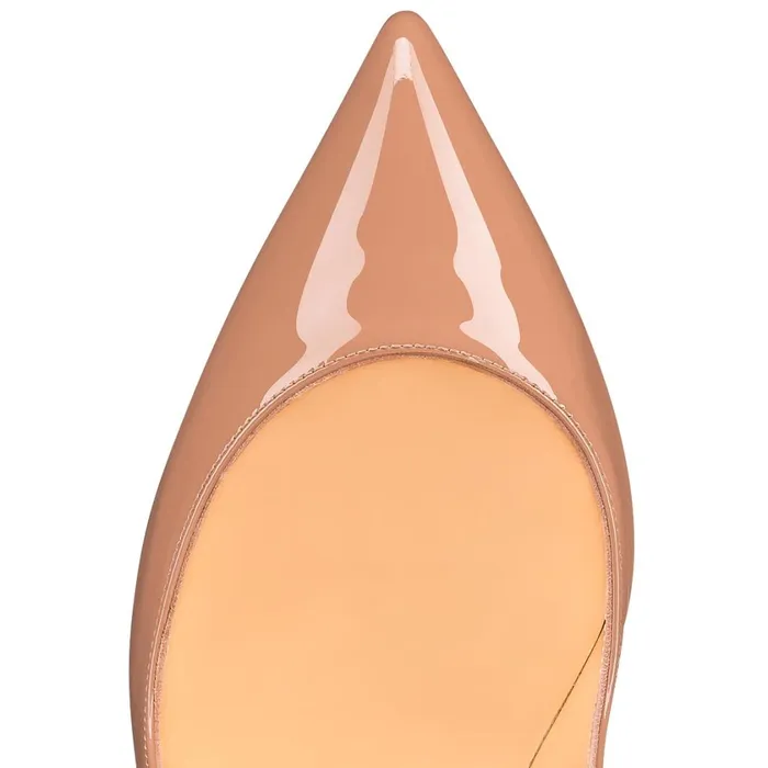 Women Hot Chick 100 Mm Pumps 8211 Patent Calf Leather 8211 Nude Nude Christian Louboutin Pumps
