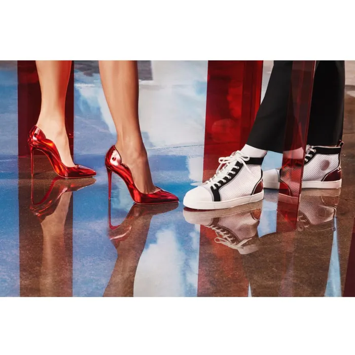 Women Hot Chick 100 Mm Pumps 8211 Patent Calf Psychic 8211 Loubi Red Christian Louboutin Pumps