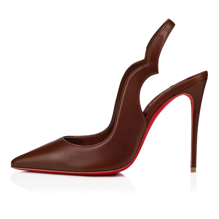 Women Hot Chick Sling 100 Mm Pumps 8211 Nappa Leather 8211 Nude 8 Nude Christian Louboutin Pumps
