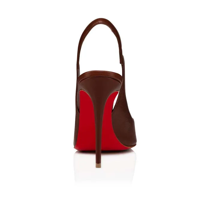 Women Hot Chick Sling 100 Mm Pumps 8211 Nappa Leather 8211 Nude 8 Nude Christian Louboutin Pumps