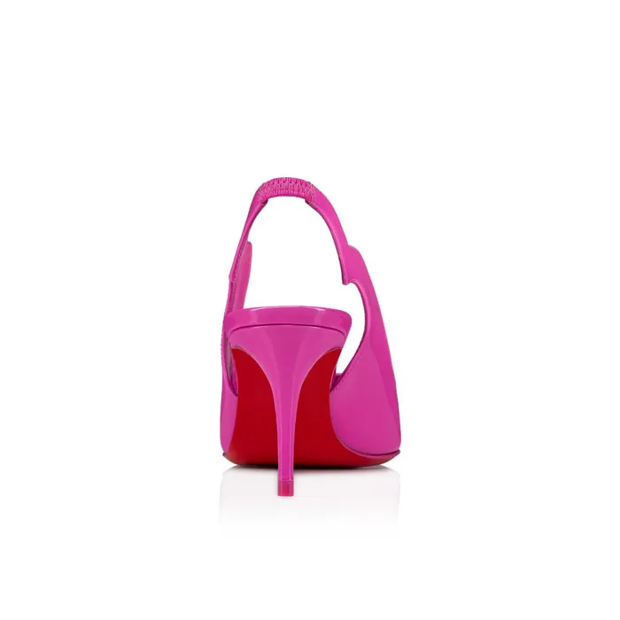 Women Hot Chick Sling 70 Mm Pumps 8211 Patent Leather 8211 Bolerose Pink Christian Louboutin Pumps