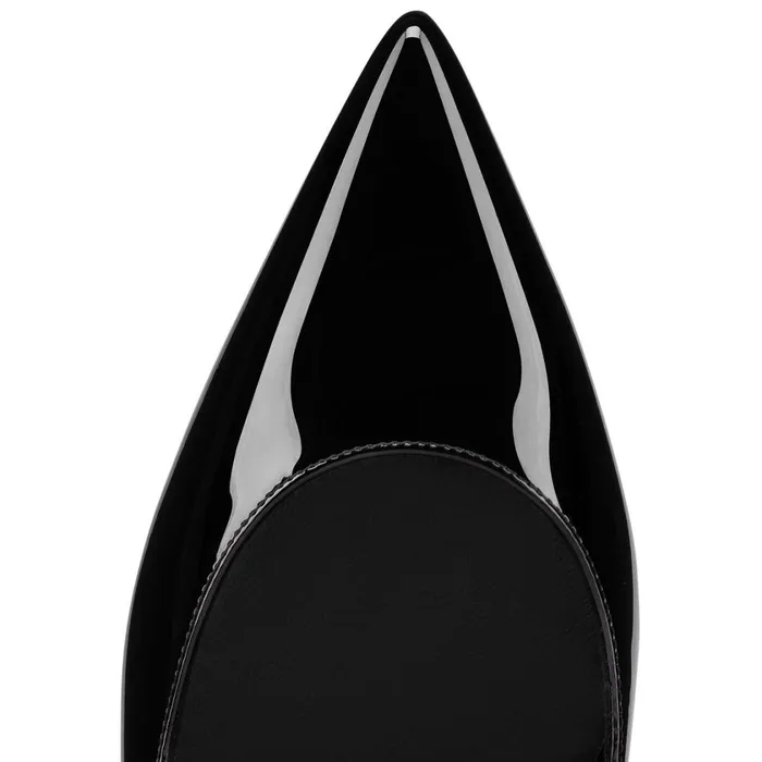 Women Hot Chickita Ballerinas 8211 Patent Calf Leather 8211 Black Black Christian Louboutin Flats