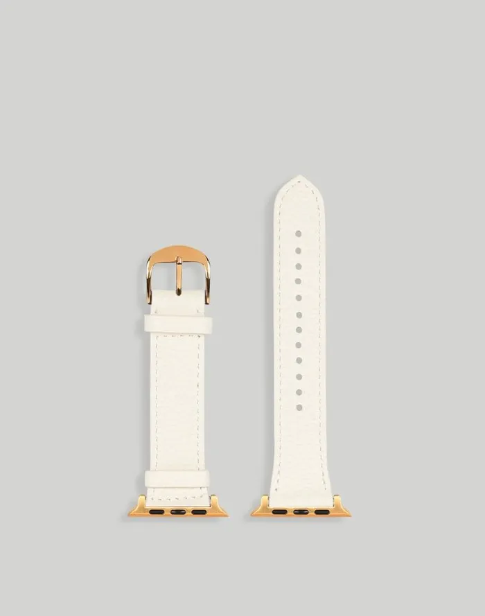 Women Hyer Goods Apple Watch Band White Gold 42444549 Mm White Madewell Jewelry