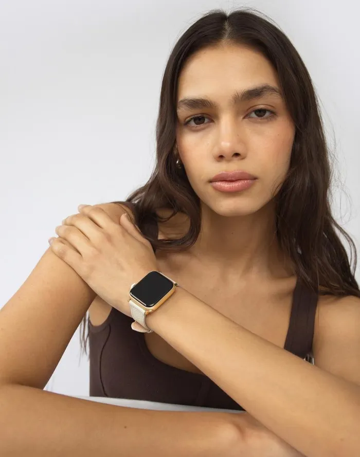 Women Hyer Goods Apple Watch Band White Gold 42444549 Mm White Madewell Jewelry