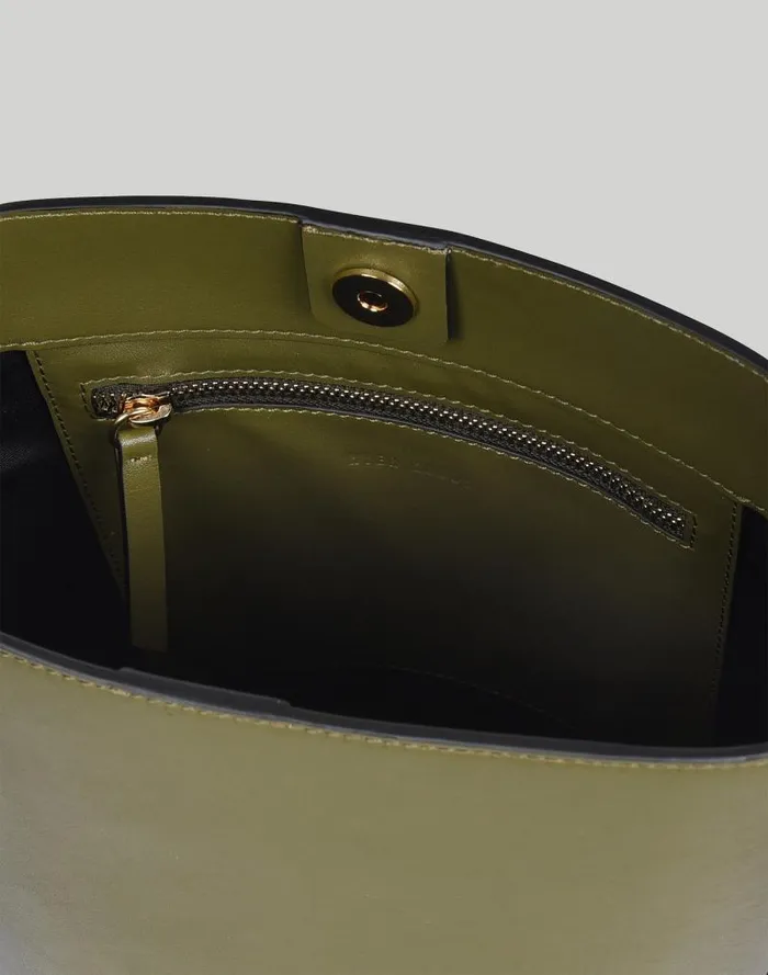 Women Hyer Goods Luxe Convertible Bucket Bag Olive Madewell Bags