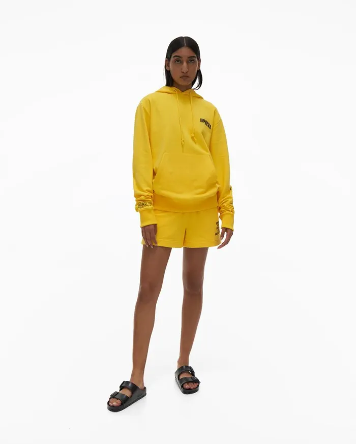 Women Impress Short Laser Yellow Helmut Lang Shorts