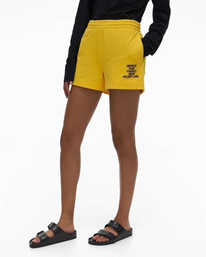 Women Impress Short Laser Yellow Helmut Lang Shorts