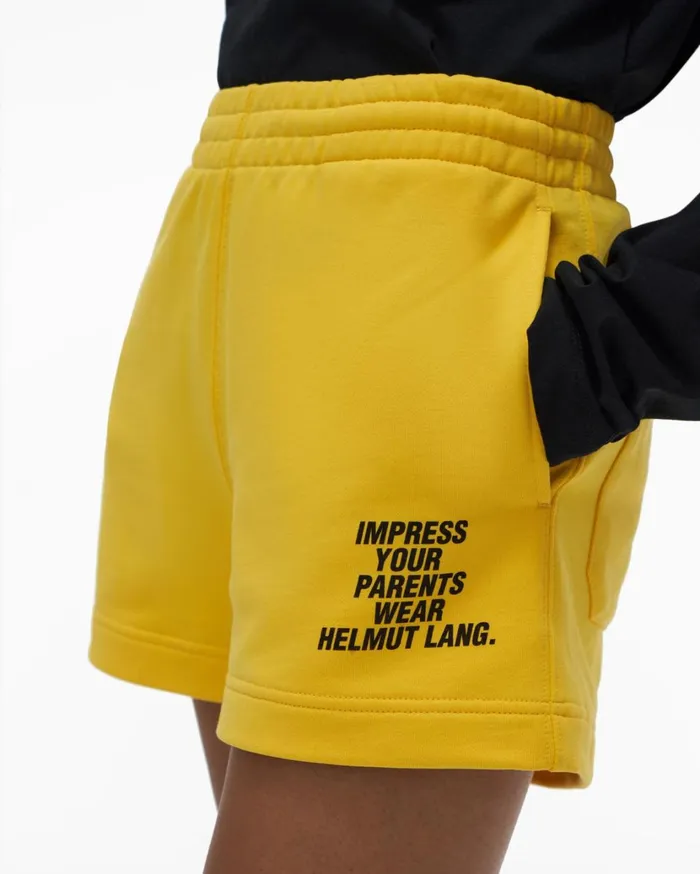 Women Impress Short Laser Yellow Helmut Lang Shorts