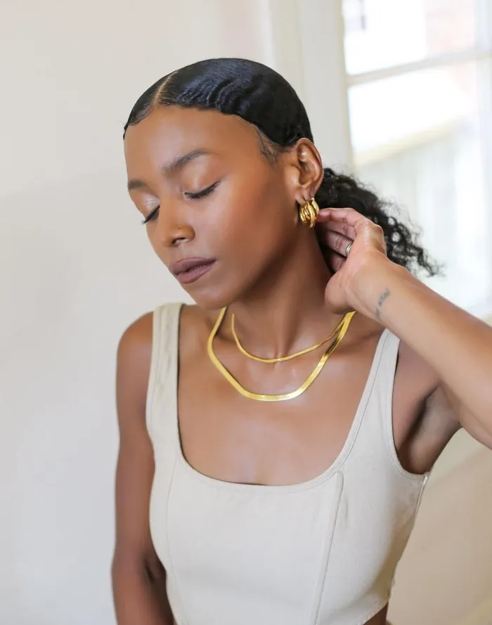 Women Iris 1956 Jewelry Good Karma Hoops Gold Madewell Jewelry