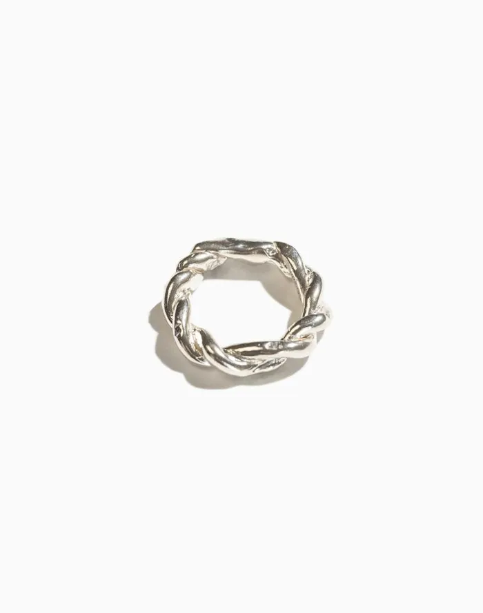 Women Iris 1956 Jewelry Halo Rope Ring Silver Madewell Jewelry