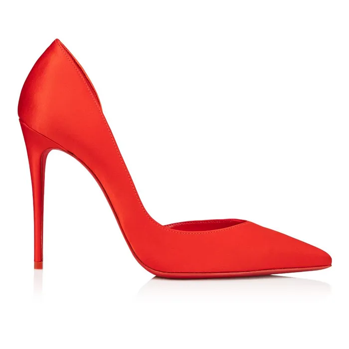 Women Iriza 100 Mm Pumps 8211 Crepe Satin 8211 Ole Red Christian Louboutin Pumps