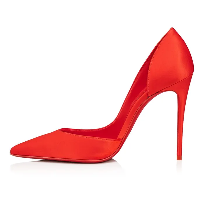 Women Iriza 100 Mm Pumps 8211 Crepe Satin 8211 Ole Red Christian Louboutin Pumps