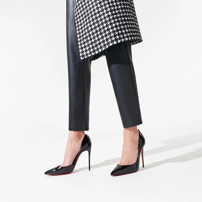 Women Iriza 100 Mm Pumps 8211 Patent Calf Leather 8211 Black Black Christian Louboutin Pumps