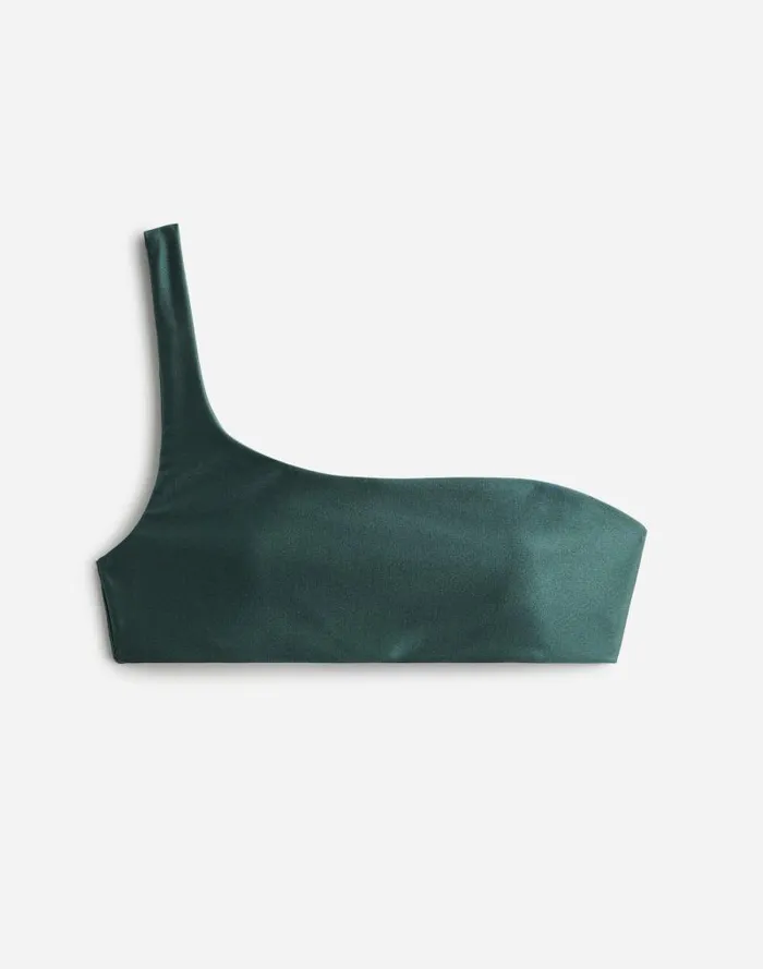 Women Jade Swim Eliza OneShoulder Bikini Top Hunter Sheen Madewell Swim