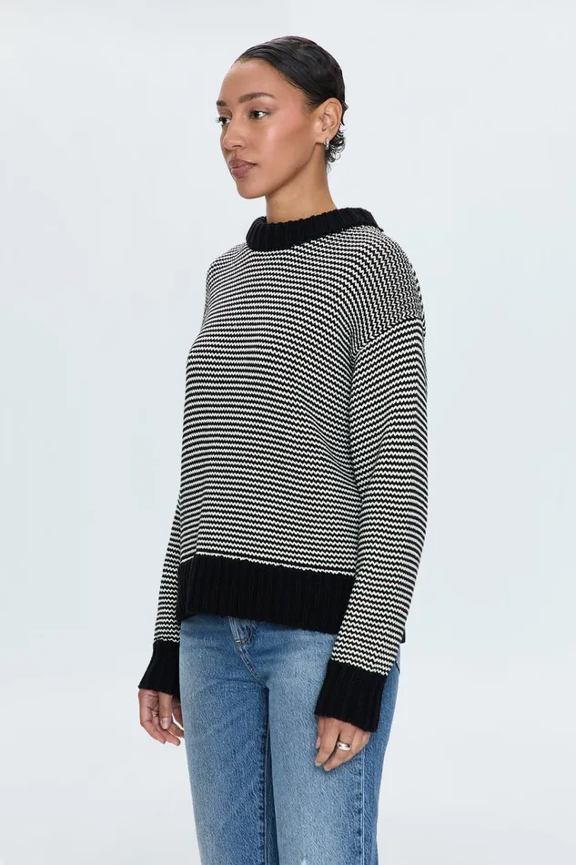 Women Jadine Sweater 8211 Midnight Stripe Pistola Denim Sweaters and Knits