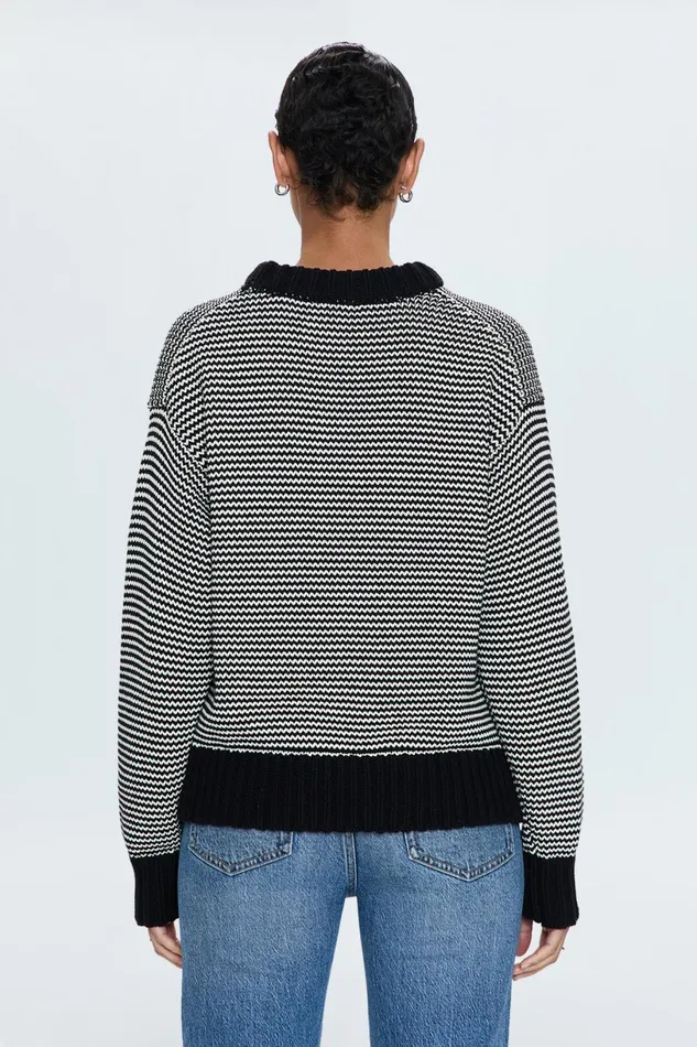 Women Jadine Sweater 8211 Midnight Stripe Pistola Denim Sweaters and Knits