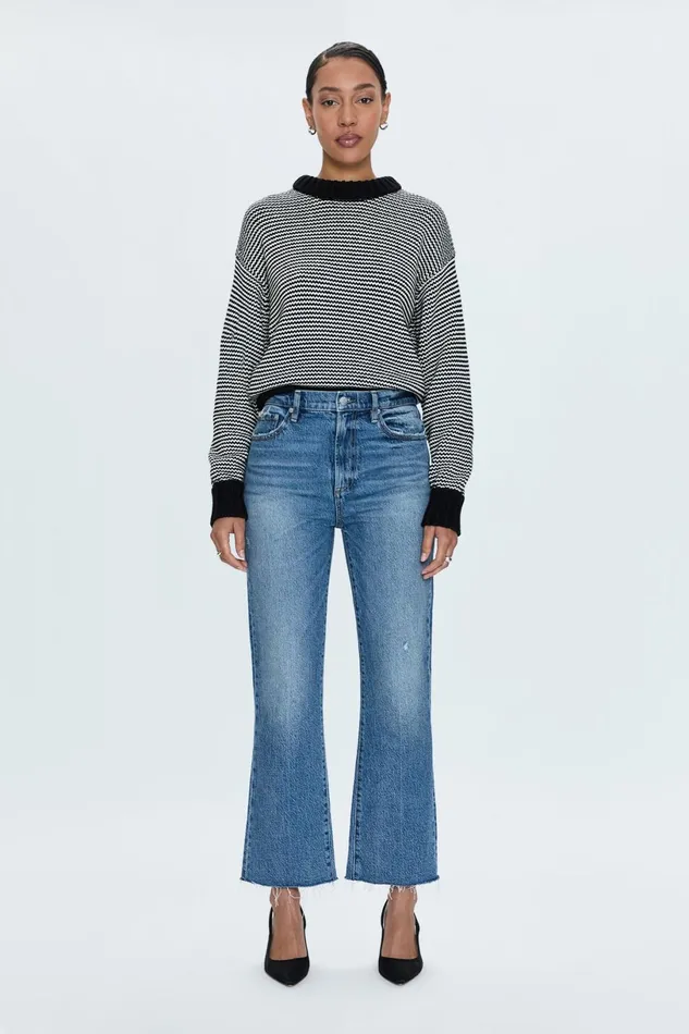 Women Jadine Sweater 8211 Midnight Stripe Pistola Denim Sweaters and Knits