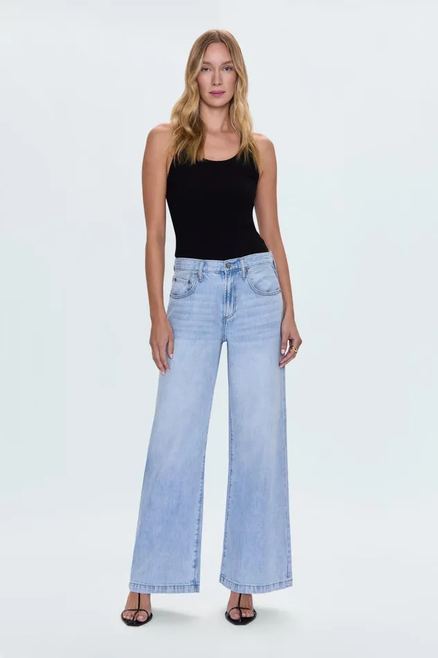 Women Jadyn Low Slung Palazzo Jean 8211 Chateau Pistola Denim Denim