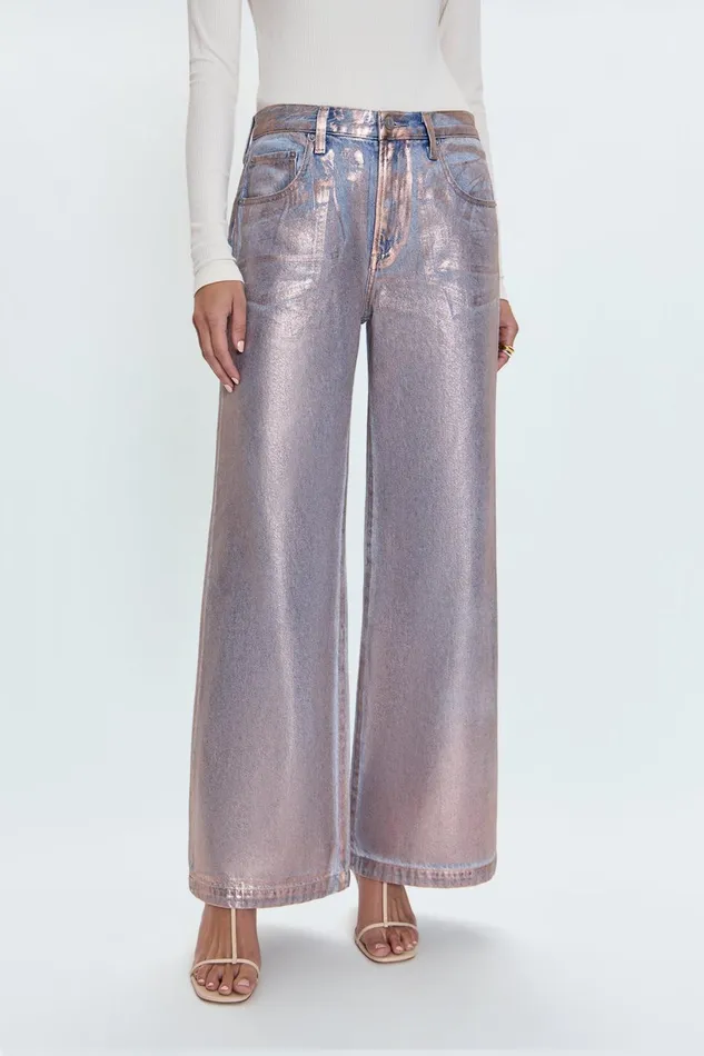 Women Jadyn Low Slung Palazzo Jean 8211 Tinsel Pistola Denim Pants