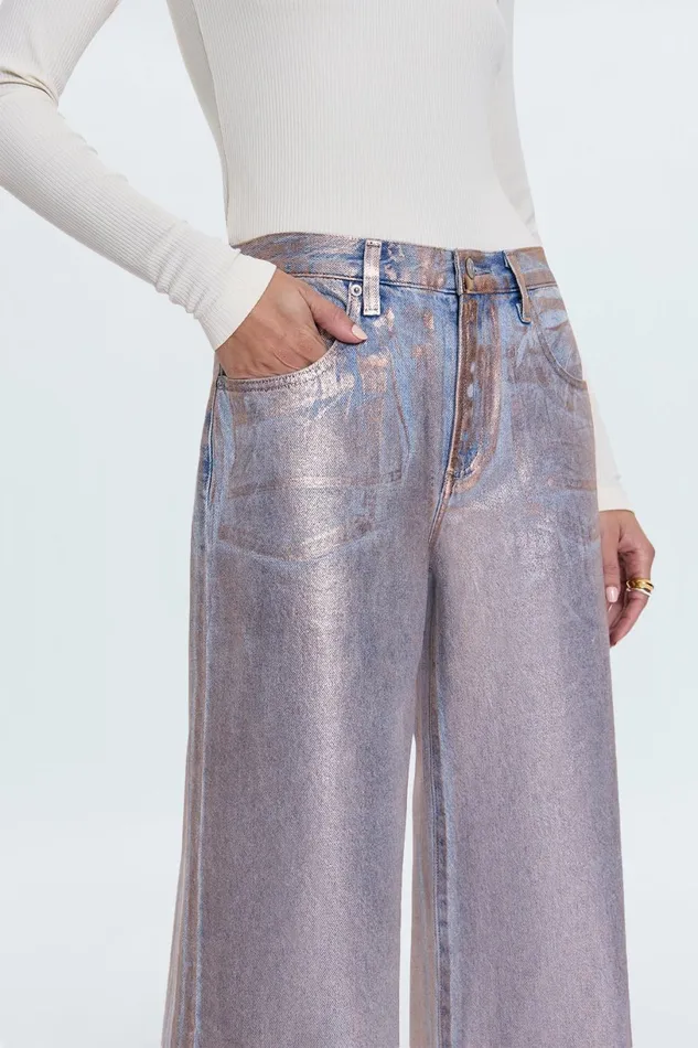 Women Jadyn Low Slung Palazzo Jean 8211 Tinsel Pistola Denim Pants