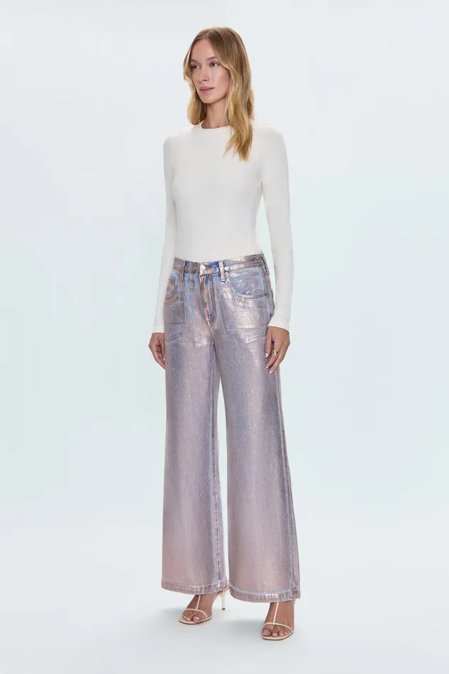 Women Jadyn Low Slung Palazzo Jean 8211 Tinsel Pistola Denim Pants