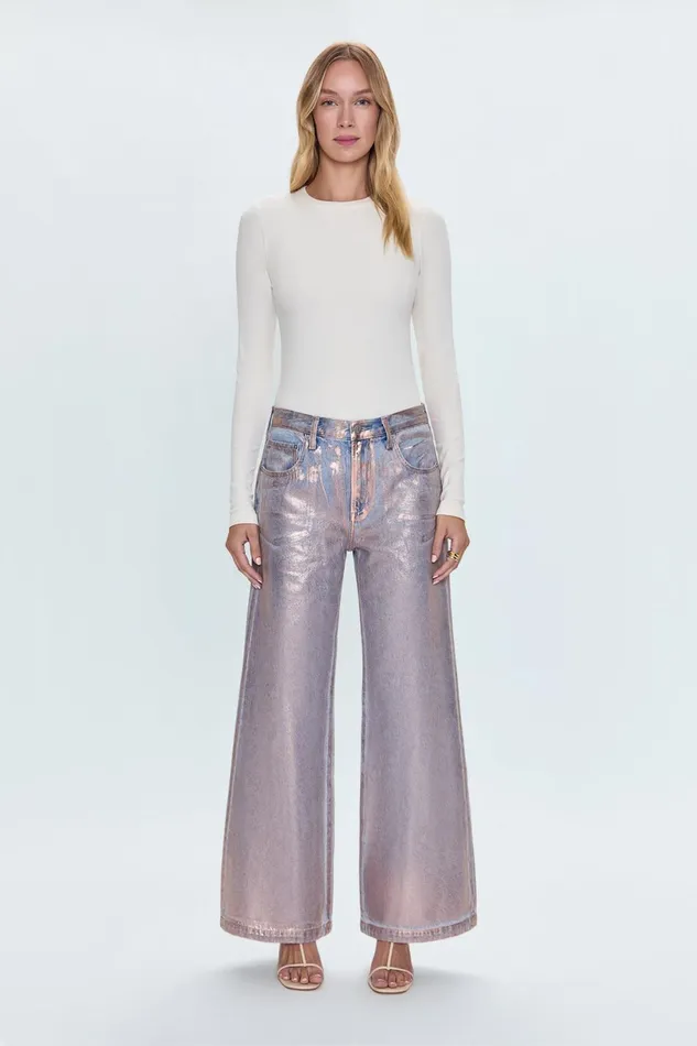 Women Jadyn Low Slung Palazzo Jean 8211 Tinsel Pistola Denim Pants