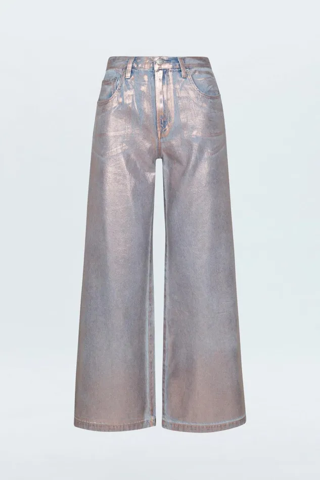 Women Jadyn Low Slung Palazzo Jean 8211 Tinsel Pistola Denim Pants