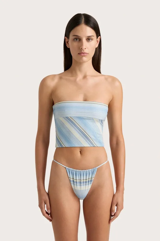 Women Jean Swim Top Futura Stripe Sky Blue Faithfull The Brand Swim Women Jean Swim Top Futura Stripe Sky Blue Faithfull The Brand Swim