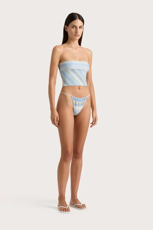 Women Jean Swim Top Futura Stripe Sky Blue Faithfull The Brand Swim Women Jean Swim Top Futura Stripe Sky Blue Faithfull The Brand Swim