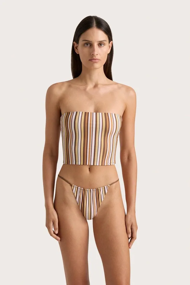 Women Jean Swim Top Terracotta Stripe Faithfull The Brand Swim Women Jean Swim Top Terracotta Stripe Faithfull The Brand Swim