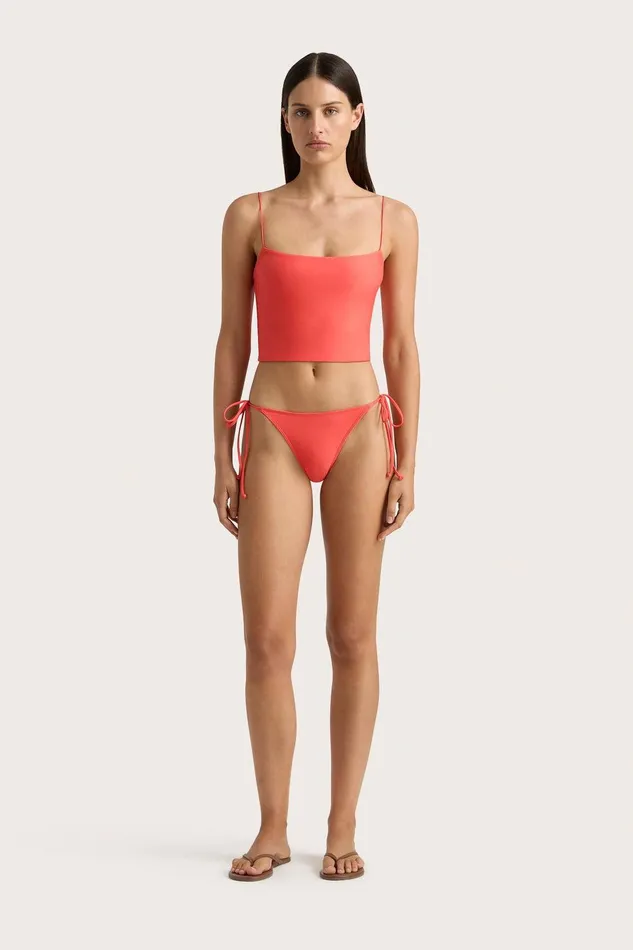 Women Jean Swim Top Vermillion Faithfull The Brand Swim