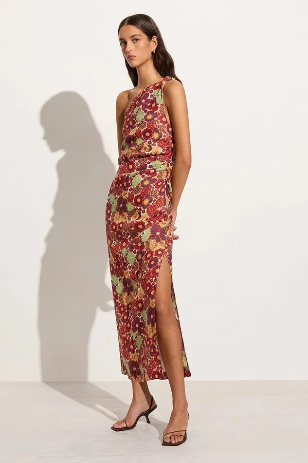 Women Jomana Midi Dress La Mira Floral Ruby 8211 Final Sale Faithfull The Brand Dresses Women Jomana Midi Dress La Mira Floral Ruby 8211 Final Sale Faithfull The Brand Dresses