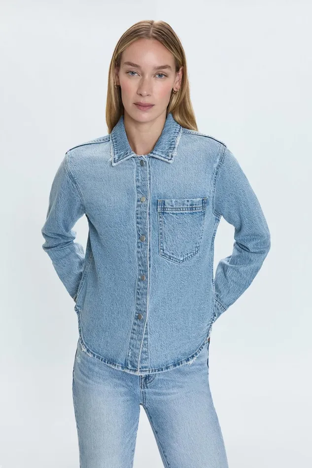 Women Jules Fitted Denim Shirt 8211 Scholar Vintage Pistola Denim Tops
