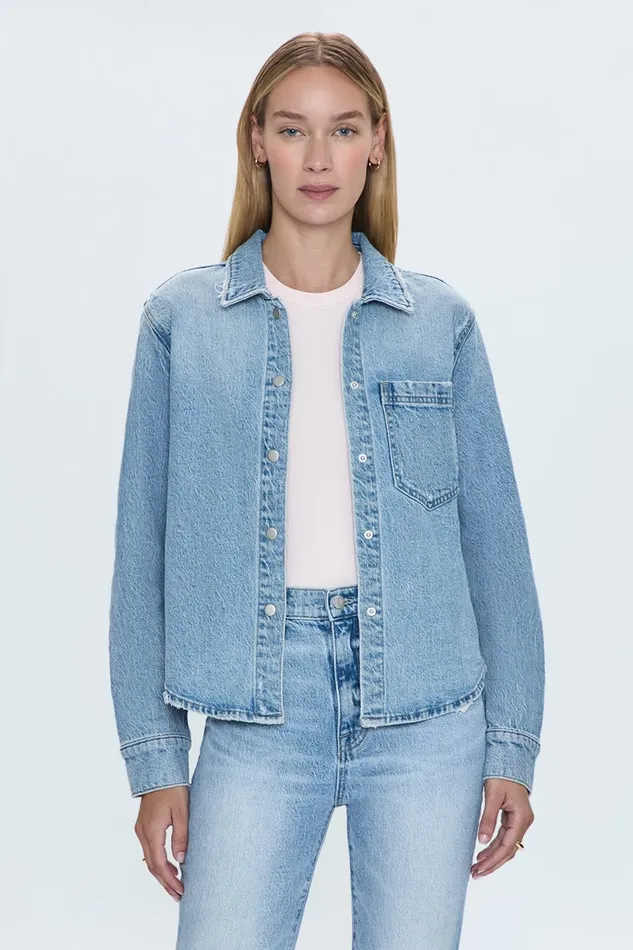 Women Jules Fitted Denim Shirt 8211 Scholar Vintage Pistola Denim Tops