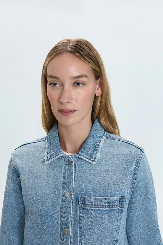 Women Jules Fitted Denim Shirt 8211 Scholar Vintage Pistola Denim Tops
