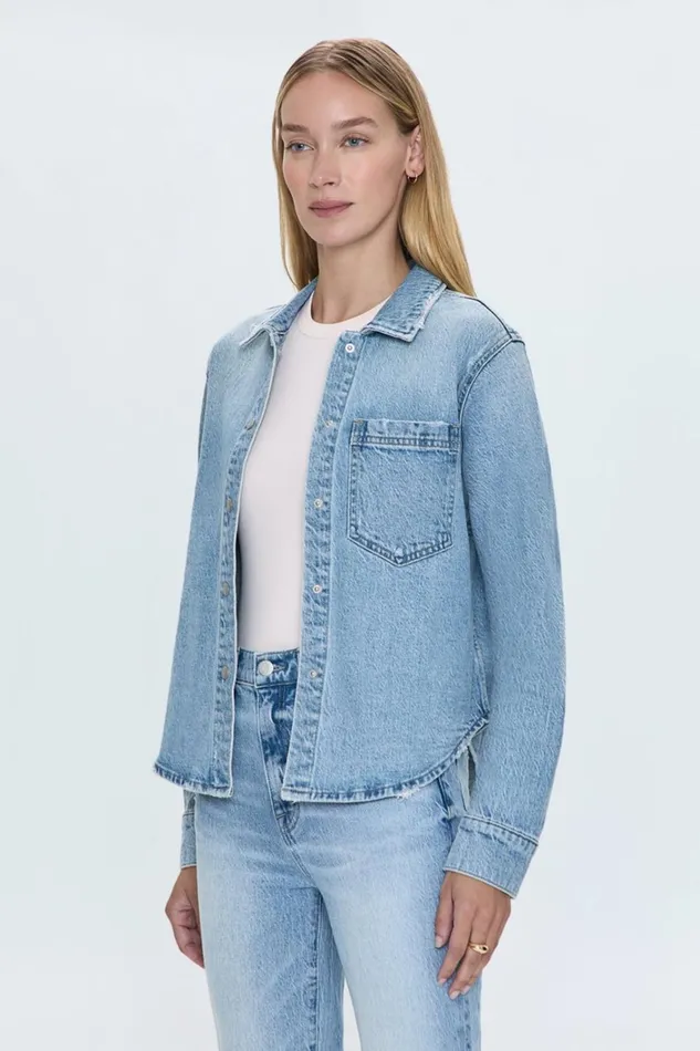 Women Jules Fitted Denim Shirt 8211 Scholar Vintage Pistola Denim Tops