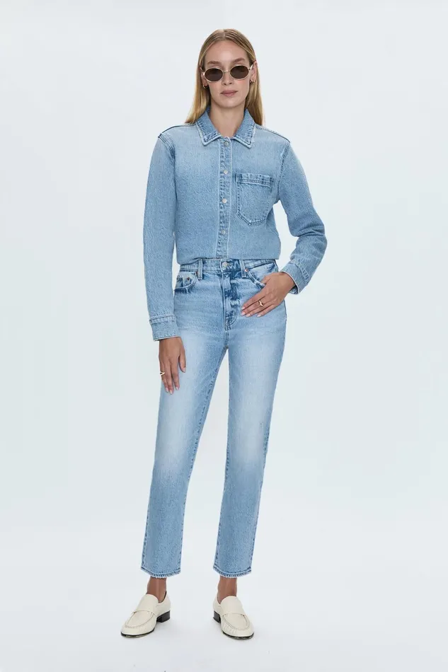 Women Jules Fitted Denim Shirt 8211 Scholar Vintage Pistola Denim Tops