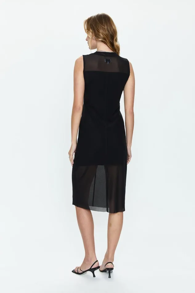 Women June Sleeveless Midi Dress 8211 Noir Pistola Denim Dresses