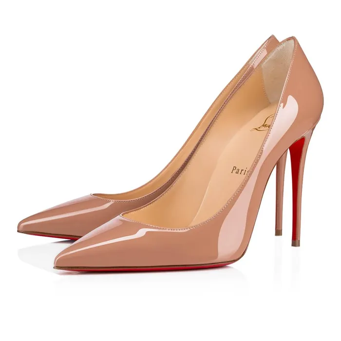 Women Kate 100 Mm Pumps 8211 Patent Calf Leather 8211 Nude Nude Christian Louboutin Pumps Women Kate 100 Mm Pumps 8211 Patent Calf Leather 8211 Nude Nude Christian Louboutin Pumps