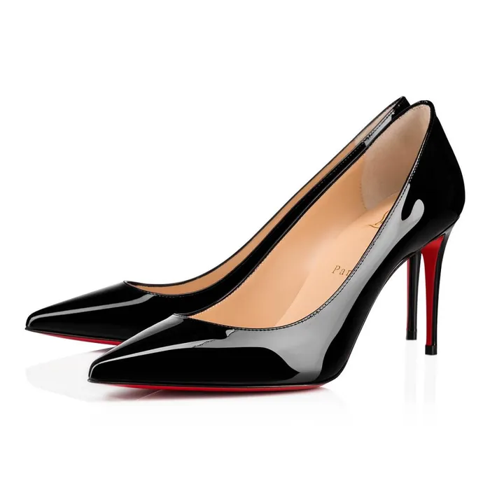 Women Kate 85 Mm Pumps 8211 Patent Calf Leather 8211 Black Black Christian Louboutin Pumps Women Kate 85 Mm Pumps 8211 Patent Calf Leather 8211 Black Black Christian Louboutin Pumps