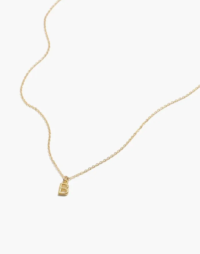 Women Katie Dean Jewelry Initial Necklace Letter B Madewell Jewelry