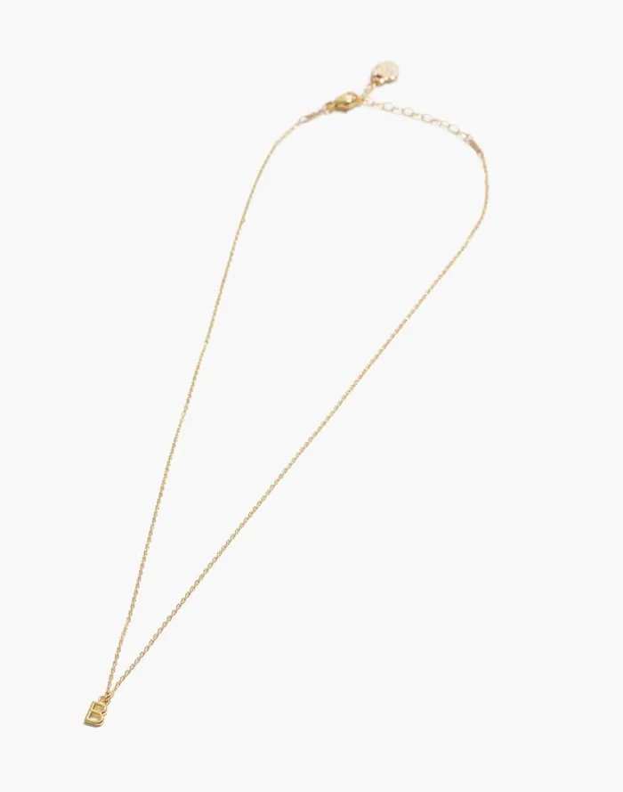 Women Katie Dean Jewelry Initial Necklace Letter B Madewell Jewelry