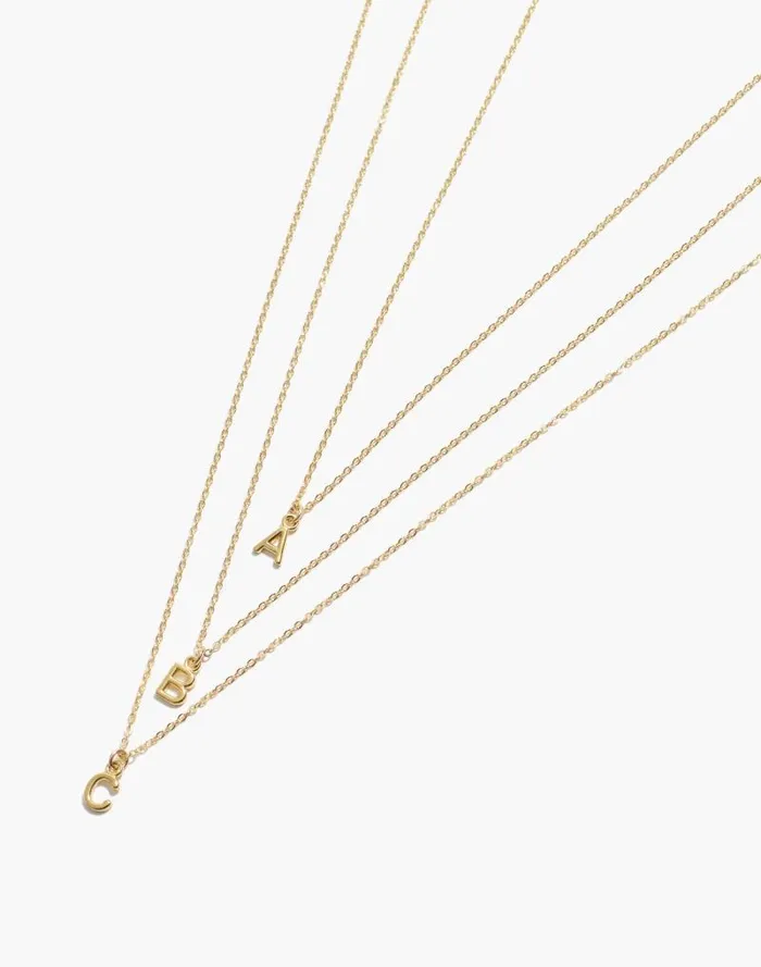 Women Katie Dean Jewelry Initial Necklace Letter B Madewell Jewelry