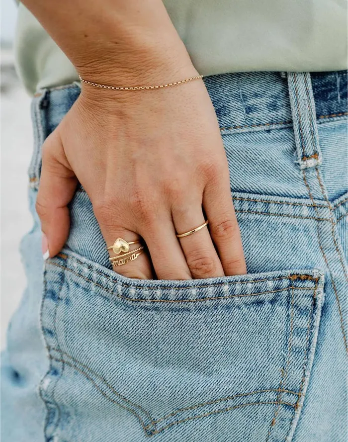 Women Katie Dean Jewelry Mama Ring Gold Madewell Jewelry