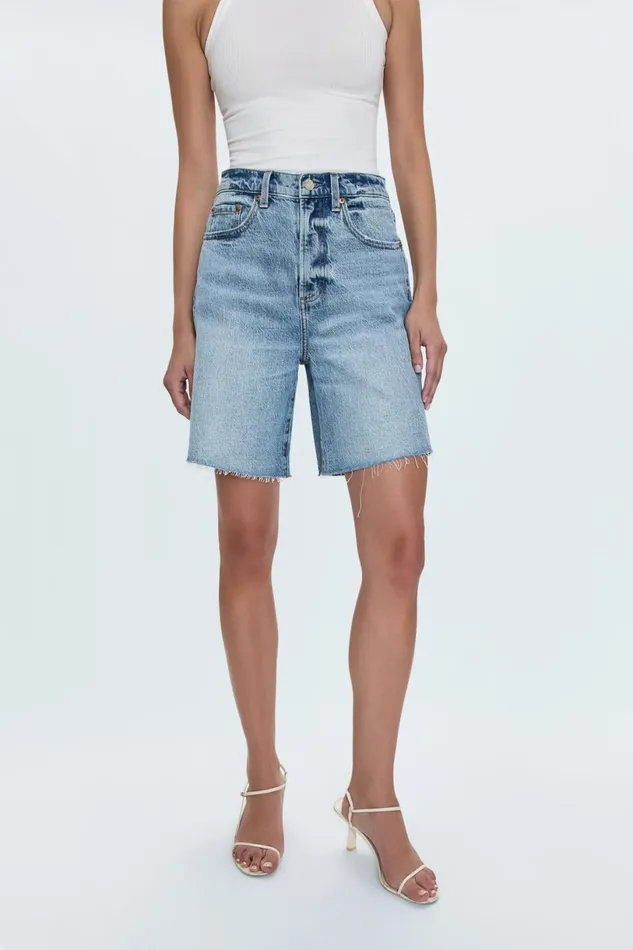 Women Kaylee High Rise Pinched Loose Straight 8211 Boulder Pistola Denim Shorts