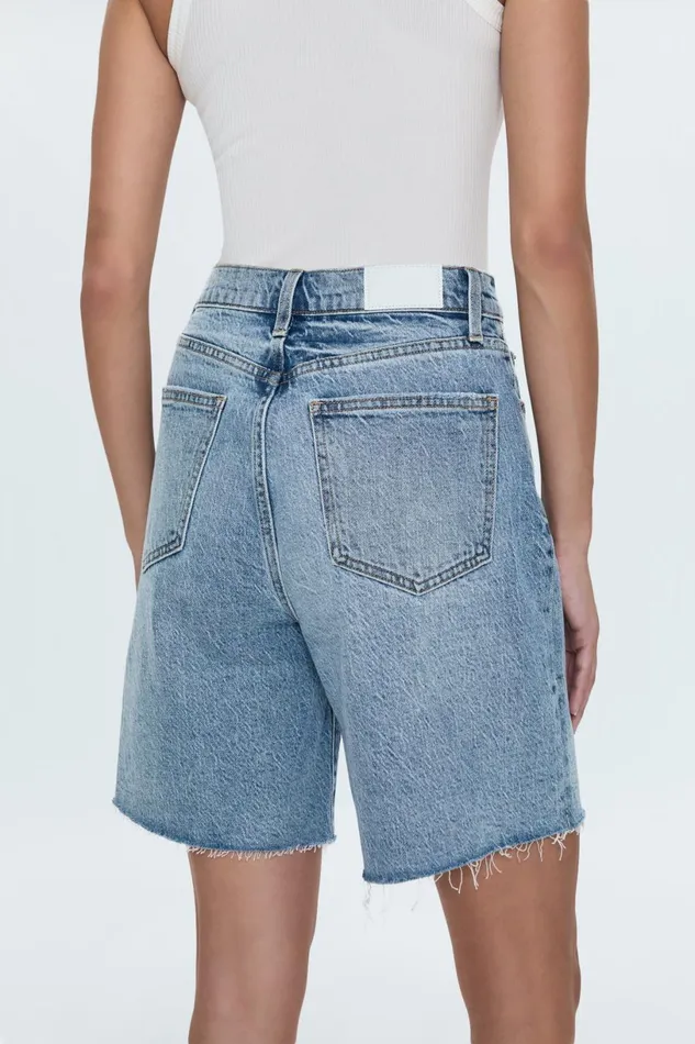 Women Kaylee High Rise Pinched Loose Straight 8211 Boulder Pistola Denim Shorts